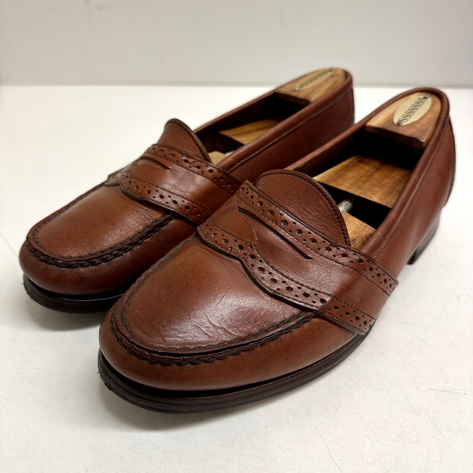 Euc Rancourt & Co. X Polo Ralph Lauren Penny Loafers Brogued Made In Maine Usa 9 — image 3 of 8